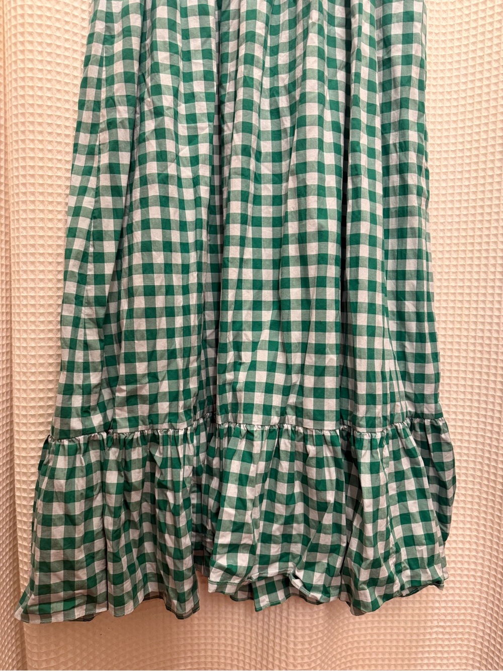 kate spade Green and White Gingham Smocked Dress - XL - Picture 7 of 9